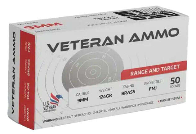 Ammunition Veteran Ammo ZPAP M70 9mm VETERAN AMMO R&T 9MM 124GR FMJ 50/20 • Model: ZPAP M70